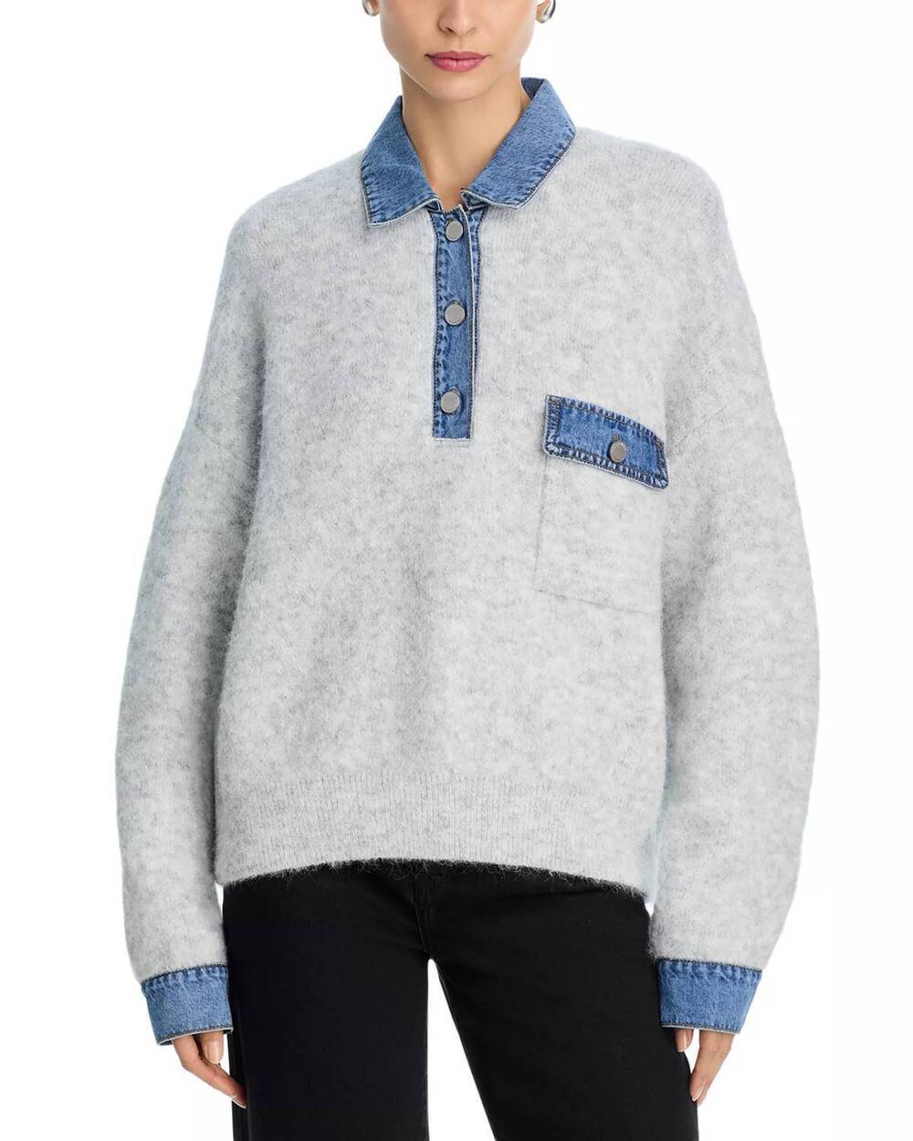 NEW BLANKNYC rain or shine sweater in gray
